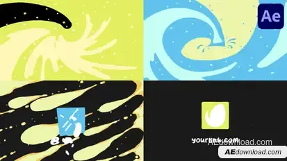 Colorful Wave Logo for After Effects Logo Stings template preview