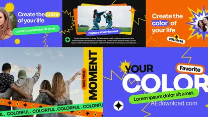 Colorfull Event After Effects Video Displays template preview