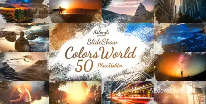 Colors World Ink Slideshow  Video Displays template preview