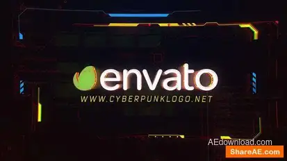 Colourful Glitch Logo Logo Stings template preview