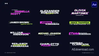 Colourful Lower Thirds  AE Elements template preview