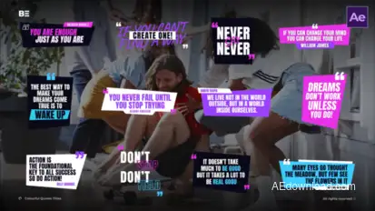 Colourful Quotes Titles  AE Titles template preview