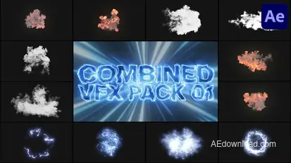 Combined VFX Pack for After Effects Elements template preview