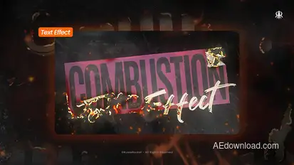 Combustion Text Titles template preview