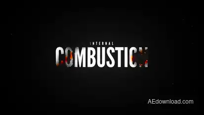 Combustion Text Titles template preview