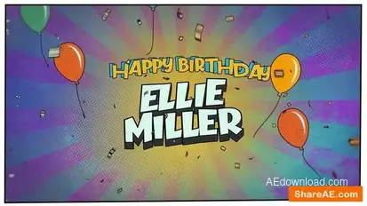 Comic Birthday Wishes Openers template preview