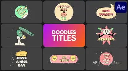 Comic Doodles Titles for After Effects Titles template preview