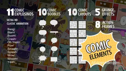 Comic Elements Elements template preview