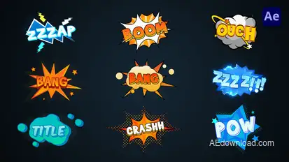 Comic Explosion titles [After Effects] Titles template preview