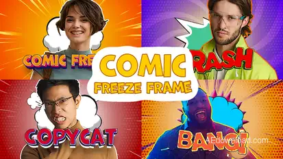 Comic Freeze Frame Elements template preview