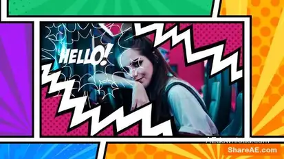 Comic page Intro Openers template preview