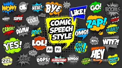 Comic Speech Style Titles template preview
