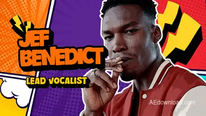 Comic Style Freeze Frame Intro Video Displays template preview