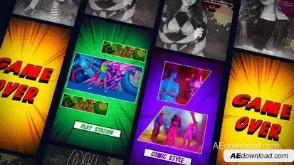 Videohive Comic Style Instagram Story Pack Elements template preview