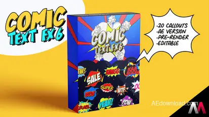 Comic Text FX 6 Titles template preview