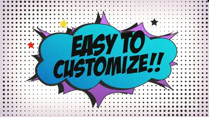 Comic Themed Texts Template V2 Titles template preview