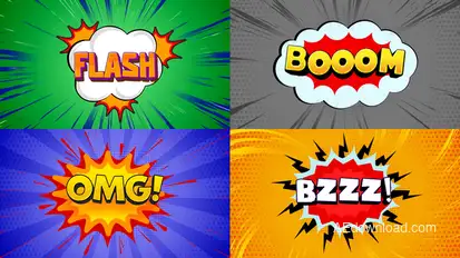 Comic Titles - Part 3 Titles template preview