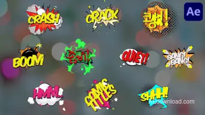 Comic Titles for After Effects Titles template preview