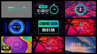 Coming Soon Countdown Timer UI Element Elements template preview