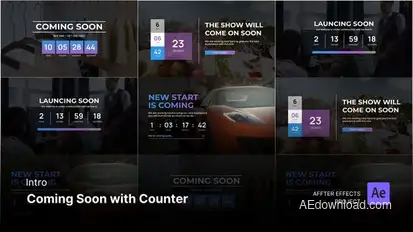 Coming Soon with Counter - After Project Files Product Promo template preview