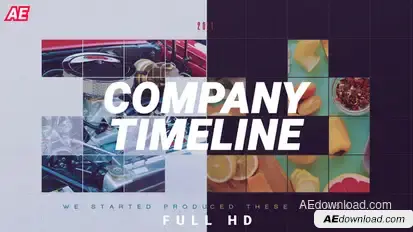 Company Timeline Titles template preview