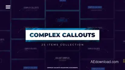 Complex CallOuts Titles template preview