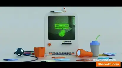 Computer Cartoon Logo Logo Stings template preview