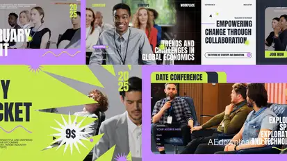 Conference Event After Effects Video Displays template preview