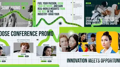 Conference Promo Video Displays template preview