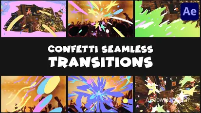Confetti Seamless Transitions | After Effects Elements template preview