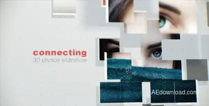 Connecting 3D Photos Slideshow Video Displays template preview