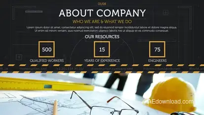 Construction Site Promo Video Displays template preview