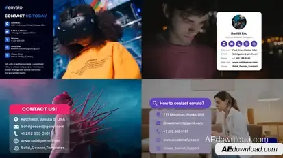 Contact Us Overlays Elements template preview