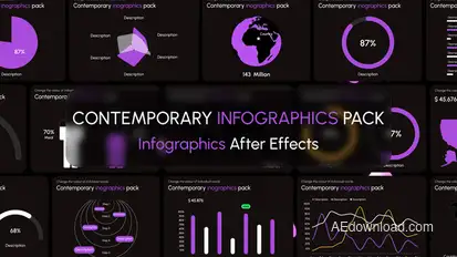 Contemporary Infographics Pack Infographics template preview