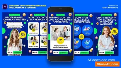 Content Copywriting Services Instagram Stories Openers template preview