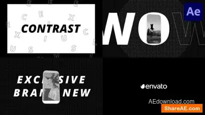 Videohive Contrast Slideshow for After Effects Openers template preview