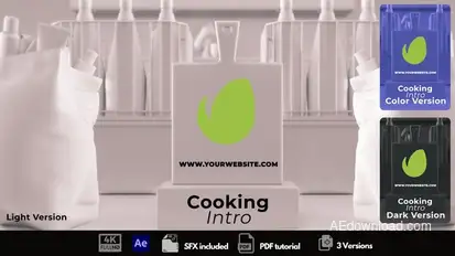 Cooking Intro Logo Stings template preview