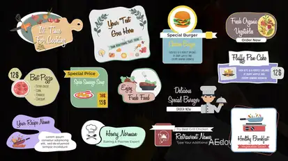 Cooking Show Titles Elements template preview