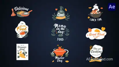 Cooking titles [After Effects] Titles template preview