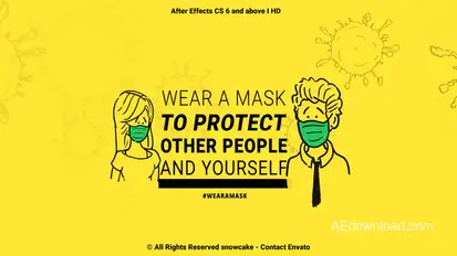 Coronavirus Animation Stay Safe Openers template preview