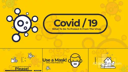 Coronavirus Info Video Displays template preview