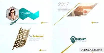 Corporate 3D Presentation Video Displays template preview