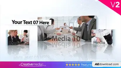 Corporate Boxes Presentation Video Displays template preview