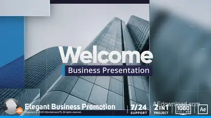 Corporate Business Presentation Video Displays template preview