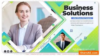 Corporate Business Solutions Openers template preview