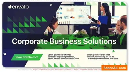 Corporate Business Solutions Presentation Openers template preview