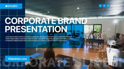 Corporate Company Presentation Video Displays template preview