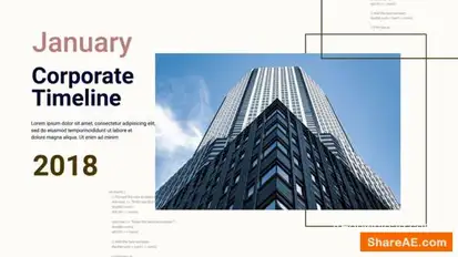 Corporate Company Timeline Slideshow Openers template preview