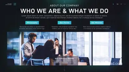 Corporate Dark Promo Video Displays template preview