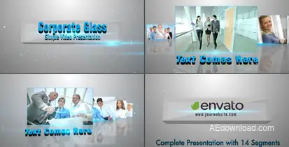 Corporate Presentation Video Displays template preview